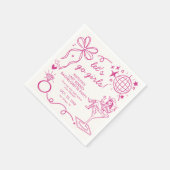 Last Rodeo Disco Cowgirl Bachelorette Party Serviette (Ecke)