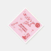 Last Rodeo Disco Cowgirl Bachelorette Serviette (Ecke)