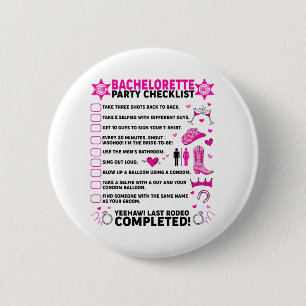 Last Rodeo Junggeselinnen-Abschied Bride Western C Button