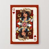Last Rodeo Midwest Queen of Hearts Card Button (Vorderseite)