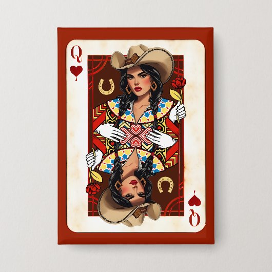 Last Rodeo Midwest Queen of Hearts Card Button (Vorderseite)