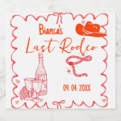 Last Rodeo Nashville Bachelorette Weekend Party Alkoholflaschenetikett (Einzelnes Label)