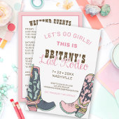 Last Rodeo Nashville Bachelorette Weekend Party Einladung