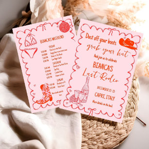 Last rodeo Nashville Bachelorette Weekend Party Einladung
