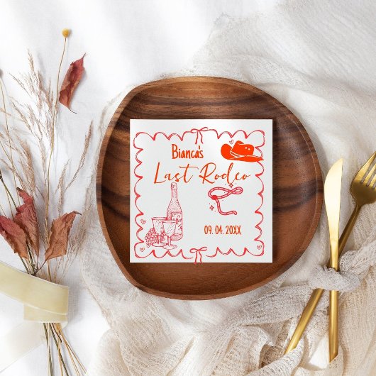 Last Rodeo Nashville Bachelorette Weekend Party Serviette