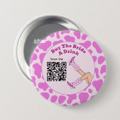 Last Rodeo Pink Cowgirl Buy The Bride A Drink Button (Vorne & Hinten)