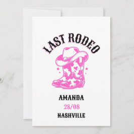 last rodeo pink cowgirl einladung