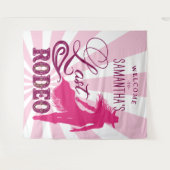 Last Rodeo Pink Cowgirl Nash Bash Bach Welcome Wandteppich (Vorderseite (Horizontal))