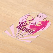 Last Rodeo Pink Cowgirl Nash Bash Bachelorette Acryleinladungen (Ablage )