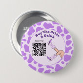 Last Rodeo Purple Cowgirl Buy The Bride A Drink Button (Vorne & Hinten)