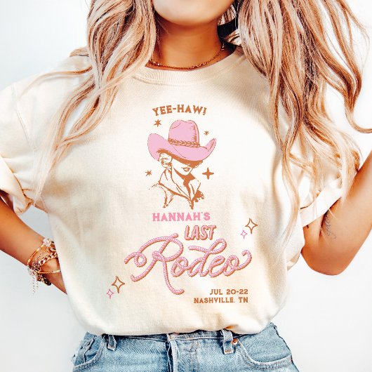 Last Rodeo Retro Cowgirl Bachelorette T-Shirt