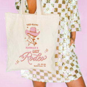 Last Rodeo Retro Cowgirl Bachelorette Tragetasche