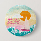 Last Sail Before the Veil Sailboat and Sunset Button (Vorderseite)