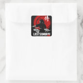 Last Samurai Quadratischer Aufkleber (Tasche)