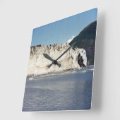 Last Snow Quadratische Wanduhr (Winkel)