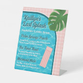 Last Splash Bachelorette Signature Drinks Menu Sockelschild (Vorderseite)
