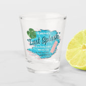 Last Splash Bachelorette Weekend Pool Party Schnapsglas (Vorderseite)