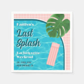 Last Splash Bachelorette Weekend Pool Party Serviette (Vorderseite)