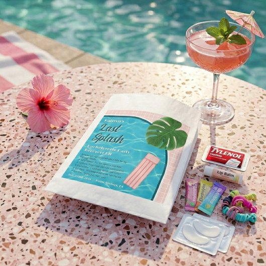 Last Splash Bachelorette Weekend Recovery Kit Geschenktütchen