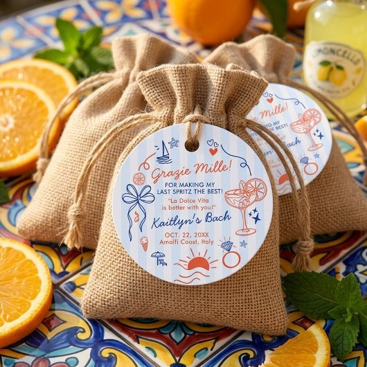 Last Spritz Amalfi Coast Bachelorette Party Geschenkanhänger