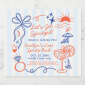 Last Spritz Amalfi Coast Bachelorette Party Schaumweinetikett (Einzelnes Label)