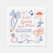 Last Spritz Amalfi Coast Bachelorette Party Serviette (Vorderseite)