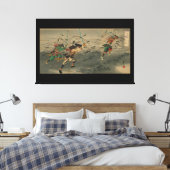 Last Stand of the Kusunoki Clan at Shijonawate Leinwanddruck (Insitu (Schlafzimmer))