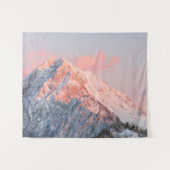 Last sun light on mountain Storžič, Slovenia Wandteppich (Vorderseite (Horizontal))