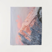 Last sun light on mountain Storžič, Slovenia Wandteppich (Vorderseite)