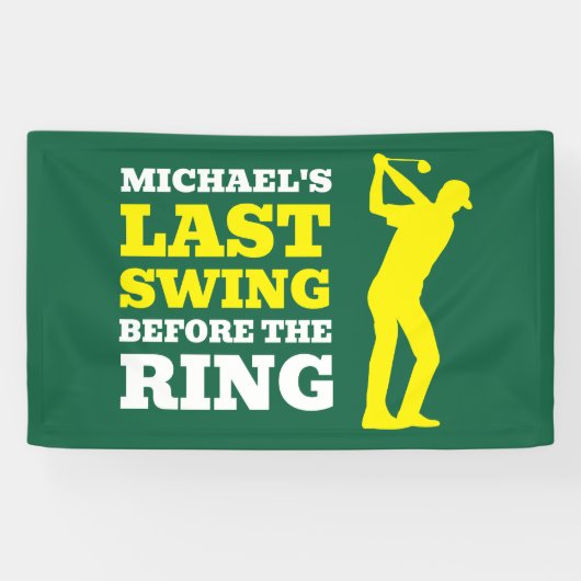 Last Swing Before the Ring Bachelor Party Banner (Horizontal)