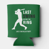 Last Swing Before the Ring Baseball Bachelor Party Dosenkühler (Rückseite)