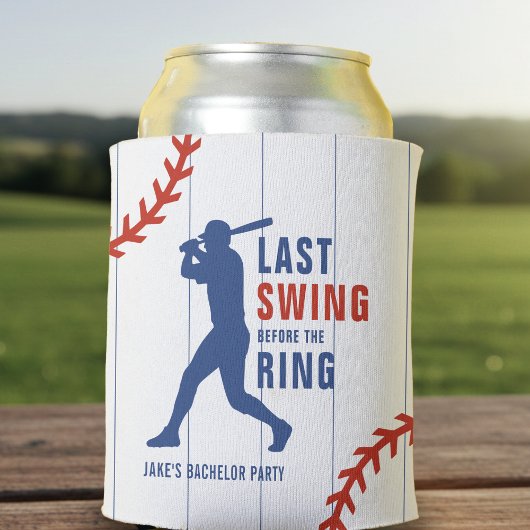 Last Swing Before the Ring Baseball Bachelor Party Dosenkühler