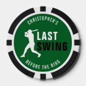 Last Swing Before the Ring Baseball Bachelor Party Pokerchips (Vorderseite)