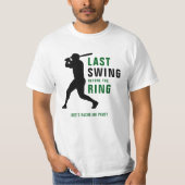 Last Swing Before the Ring Baseball Bachelor Party T-Shirt (Vorderseite)