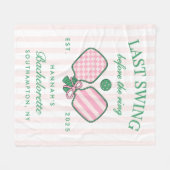 Last Swing Before The Ring Pickleball Bach Weekend Fleecedecke (Vorderseite (Horizontal))