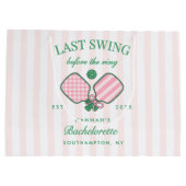 Last Swing Before The Ring Pickleball Bach Weekend Große Geschenktüte (Rückseite)