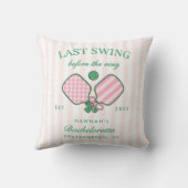 Last Swing Before The Ring Pickleball Bach Weekend Kissen (Rückseite)