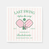 Last Swing Before The Ring Pickleball Bach Weekend Serviette (Vorderseite)