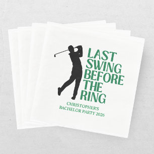Last Swing Golf Country Club Junggesellenabschied Serviette
