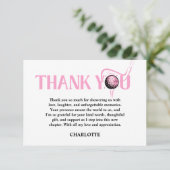 Last Swing Golf Pink Bachelorette  Dankeskarte (Stehend Vorderseite)