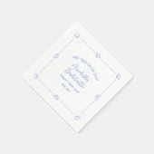 Last Toast on the Coast Bachelorette Party Blue Serviette (Ecke)