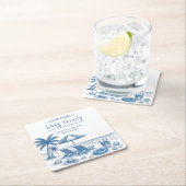 Last Toast on the Coast Beach Bachelorette Party  Rechteckiger Pappuntersetzer (Vor Ort)