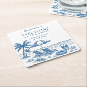 Last Toast on the Coast Beach Bachelorette Party  Rechteckiger Pappuntersetzer (angewinkelt)