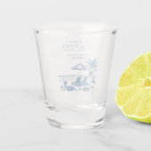 Last Toast on the Coast Beach Bachelorette Party Schnapsglas (Rückseite)
