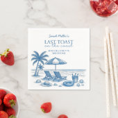 Last Toast on the Coast Beach Bachelorette Party  Serviette (Beispiel)