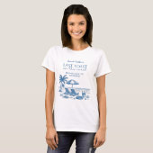 Last Toast on the Coast Blue Bachelorette Party T-Shirt (Vorne ganz)