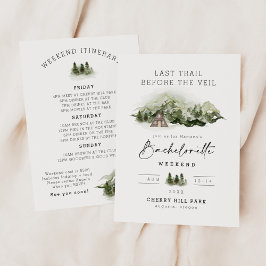 Last Trail Before The Veil Bachelorette Weekend Einladung