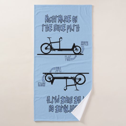 Lastenfahrrad Albtraum, Cargo bike nightmare Badehandtuch (Badehandtuch)
