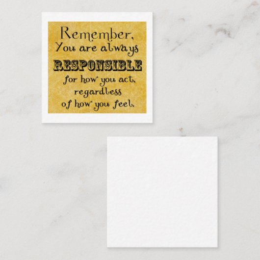 Lastenheft Gefühl, Karte (Vorne/Hinten)