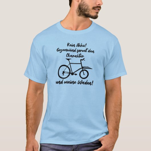 Lastenrad, Gegenwind formt, lässiges Design T-Shir T-Shirt (Vorderseite)
